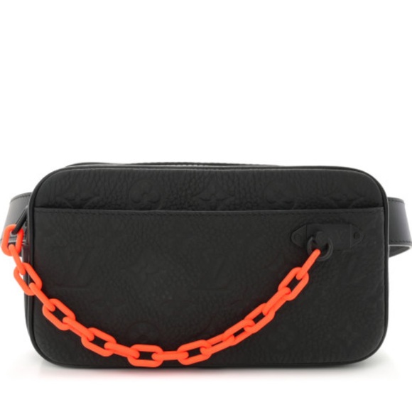 🔥 Black Taurillon Monogram Leather Solar Ray Soft Pochette Volga Belt Bag EUC - Picture 14 of 16